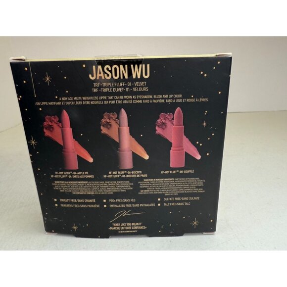 Jason Wu Triple Hot Fluff Lipstick Kit Apple pie / Biscotti / Souffle - Sealed - Picture 2 of 5